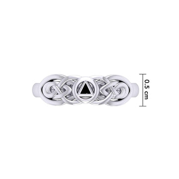 Celtic AA Recovery Inlaid Ring TRI1272 - Jewelry
