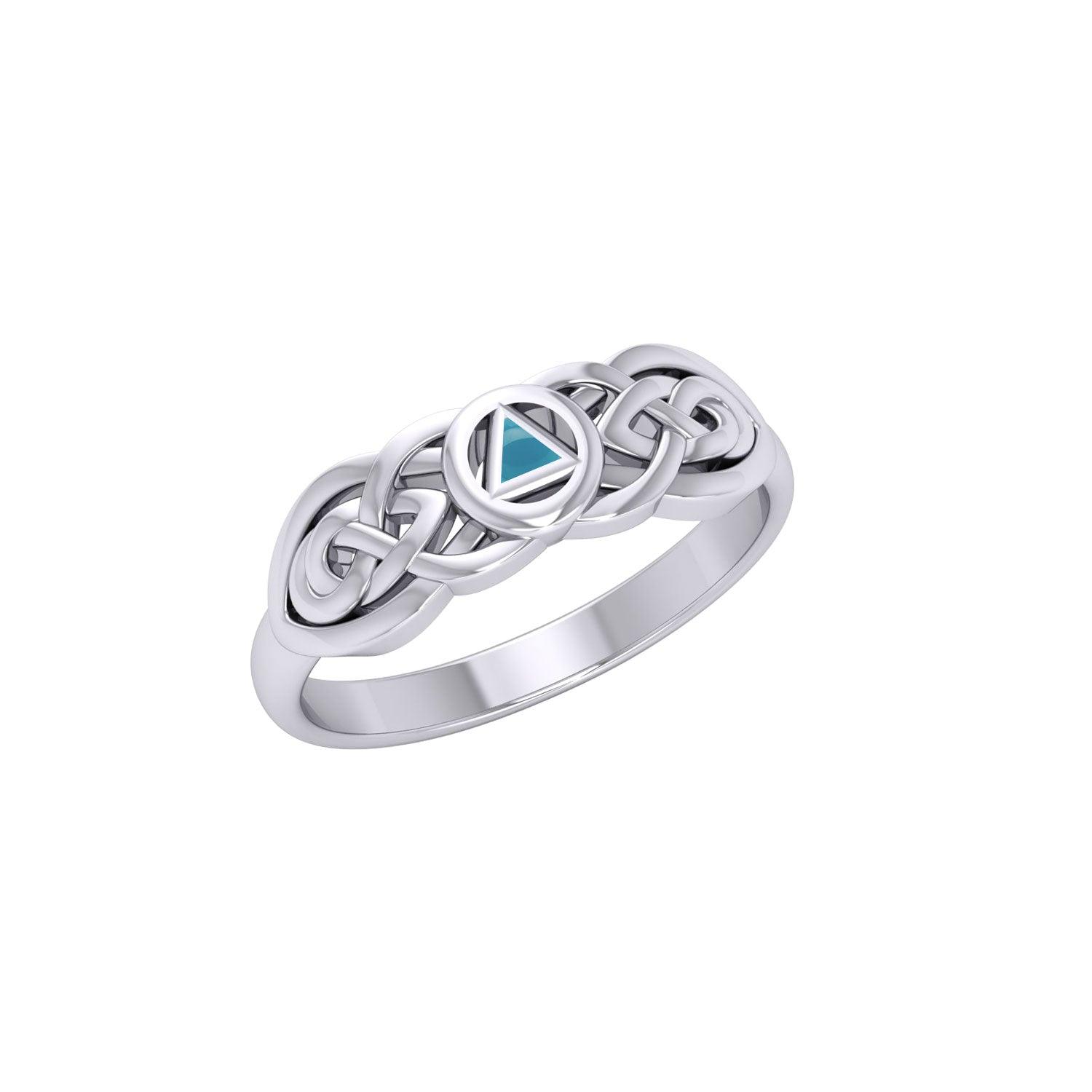Celtic AA Recovery Inlaid Ring TRI1272 - Jewelry