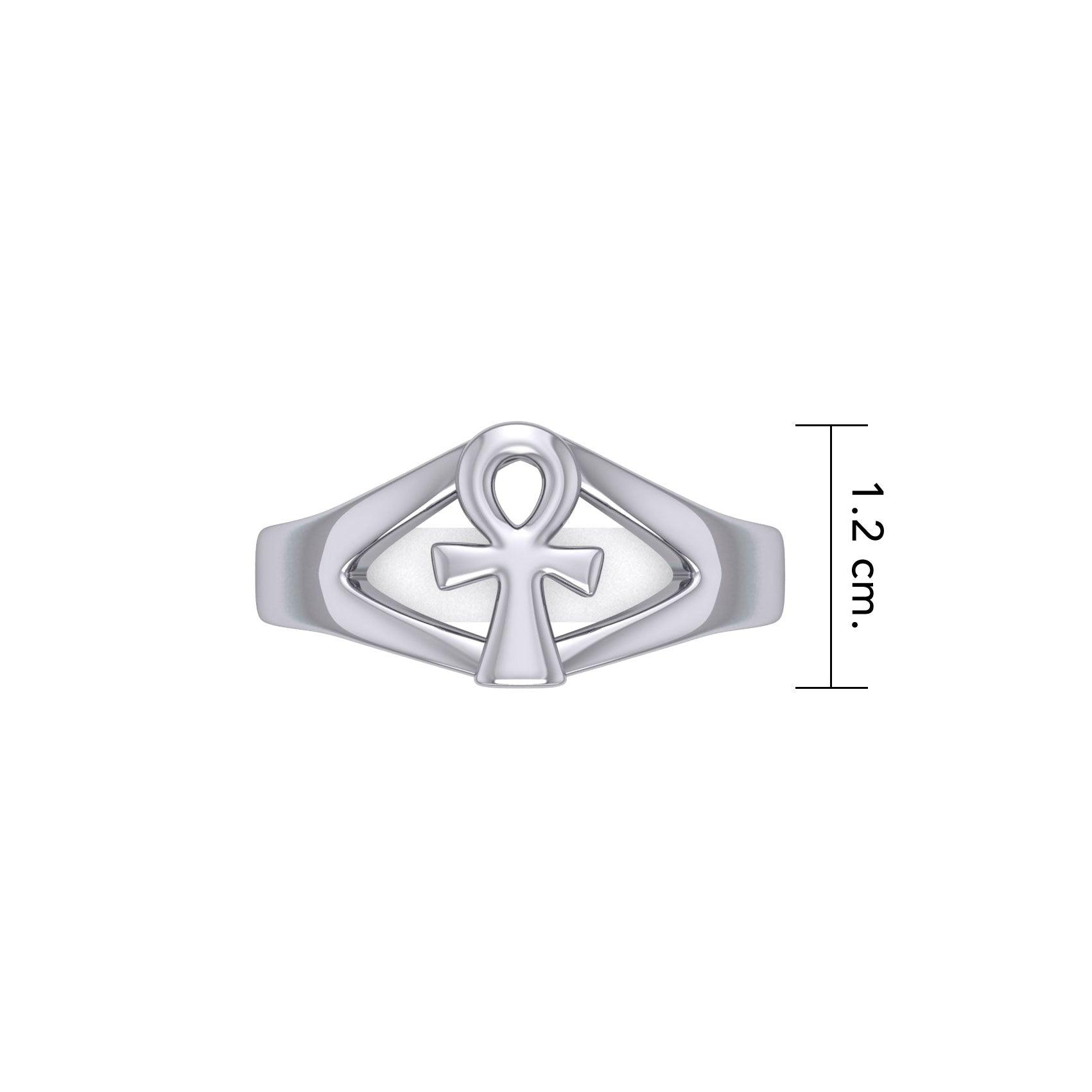 Ankh Cross Silver Ring TRI1294 - Jewelry