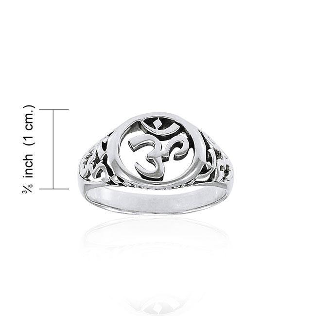 Om Symbol Silver Ring TRI1295 - Jewelry