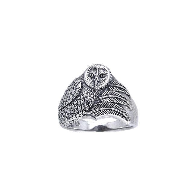 Ted Andrews Barn Owl Ring TRI150 - Jewelry