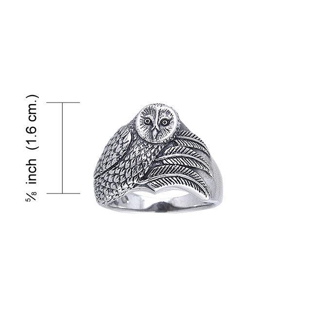 Ted Andrews Barn Owl Ring TRI150 - Jewelry
