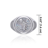 Reversible Earth Cycle Silver Flip Ring TRI153 - Jewelry