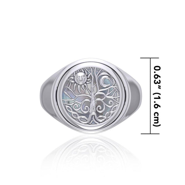 アクセサリー PeterStone: Reversible Earth Cycle Flip Reversible Earth Cycle Silver Flip Ring TRI153