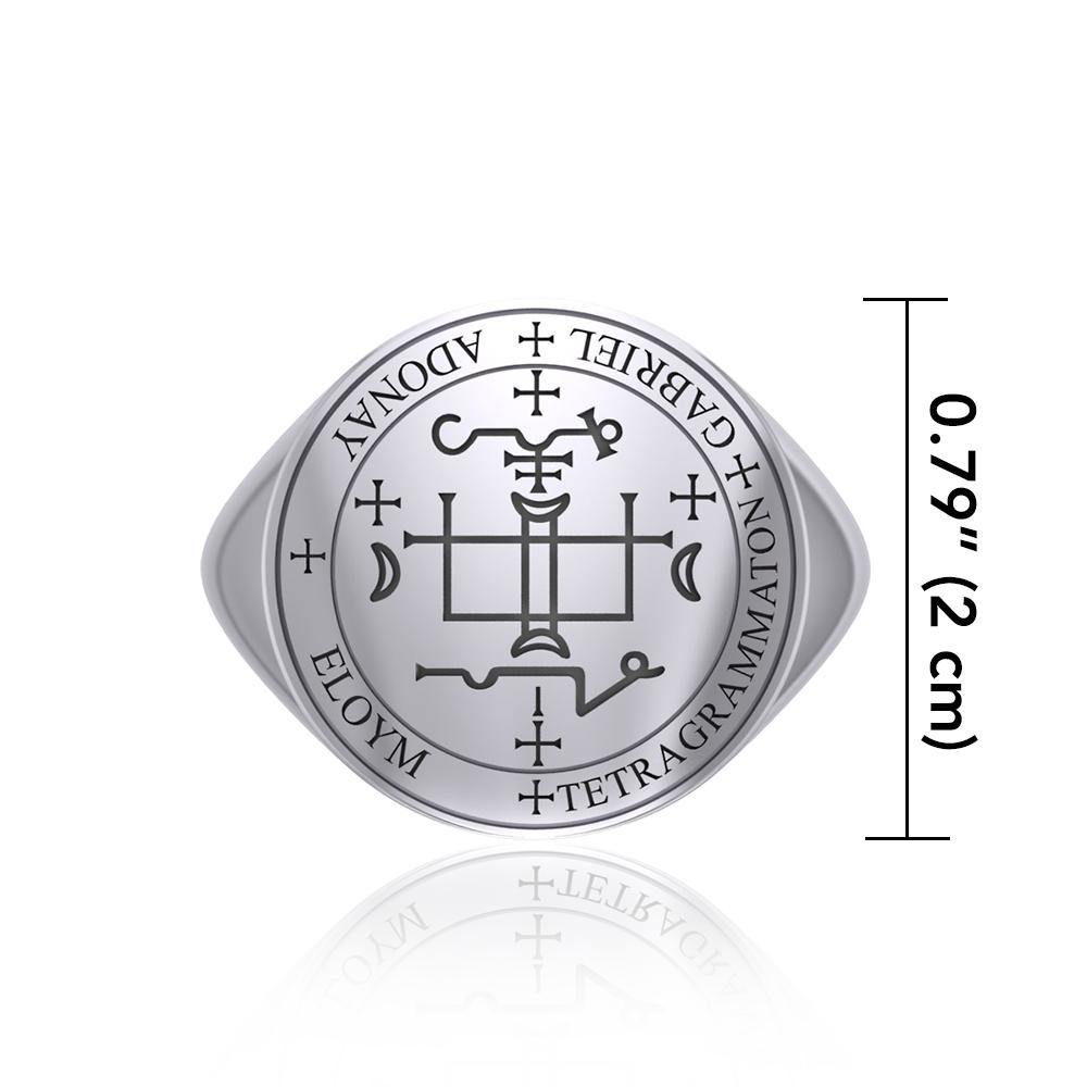 Archangel Gabriel Sigil Silver Ring TRI1565 - Jewelry