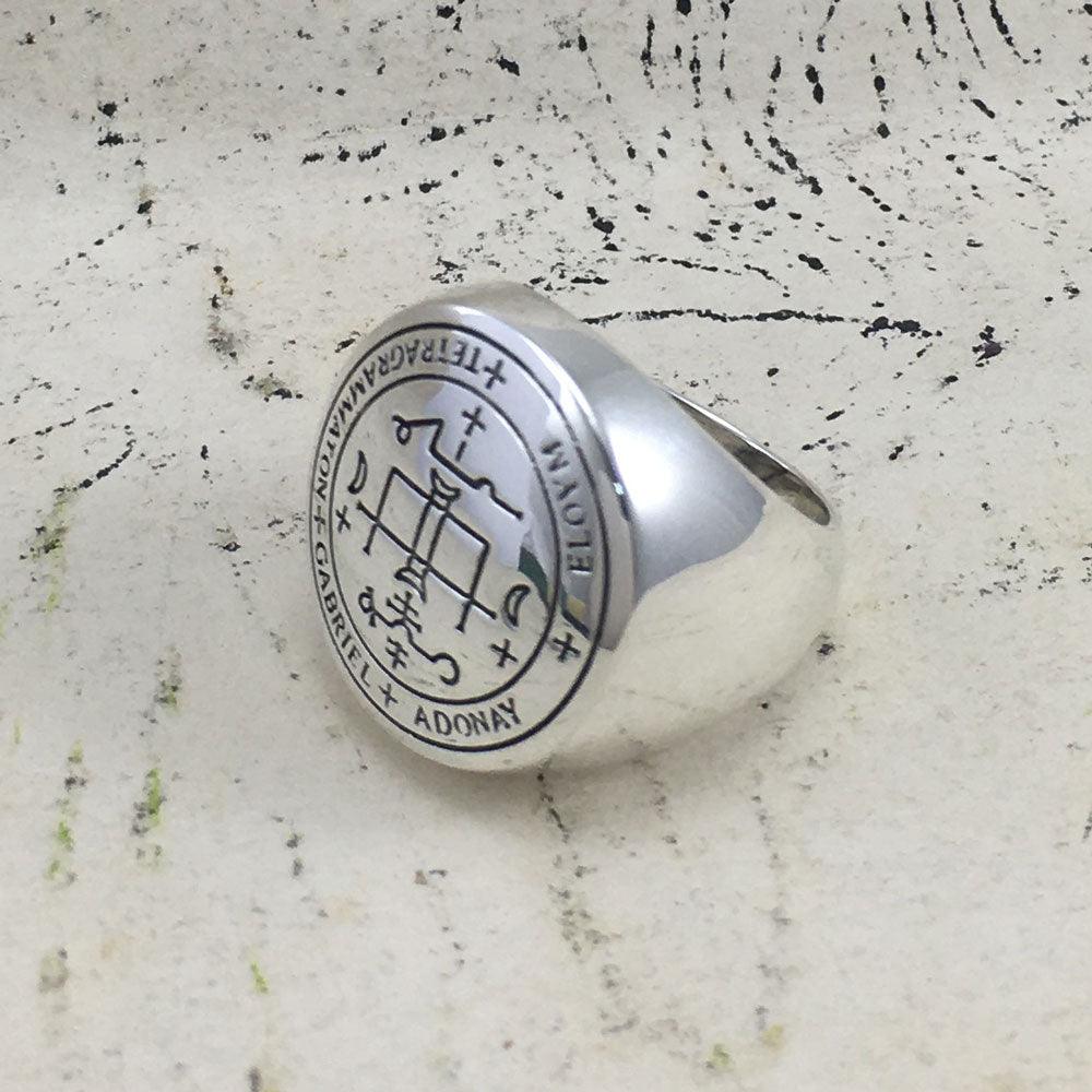 Archangel Gabriel Sigil Silver Ring TRI1565 - Jewelry