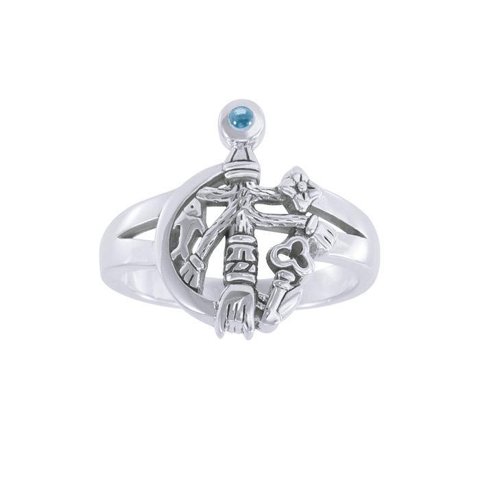 Gemstone Cimaruta Witch Ring TRI1580 - Jewelry
