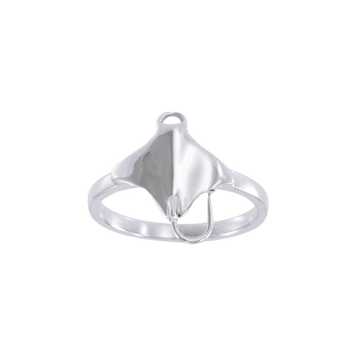 Manta Ray Sterling Silver Ring TRI1626-DD - Jewelry