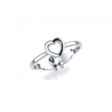 Cupid and Heart Sterling Silver 2 in 1 Ring TRI1679
