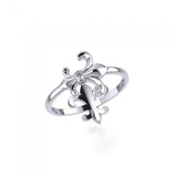Multi-faceted Fleur-de-Lis ~ Sterling Silver Jewelry Ring TRI1684 - Jewelry