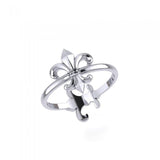 Multi-faceted Fleur-de-Lis ~ Sterling Silver Jewelry Ring TRI1684 - Jewelry