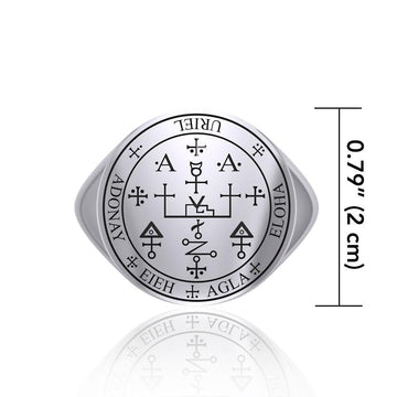 Sigil of the Archangel Uriel Sterling Silver Ring TRI1709 - Jewelry