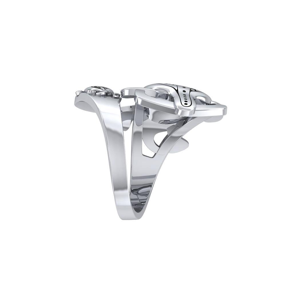 Aboriginal Inspired Turtle Sterling Silver Ring TRI1739 - Jewelry