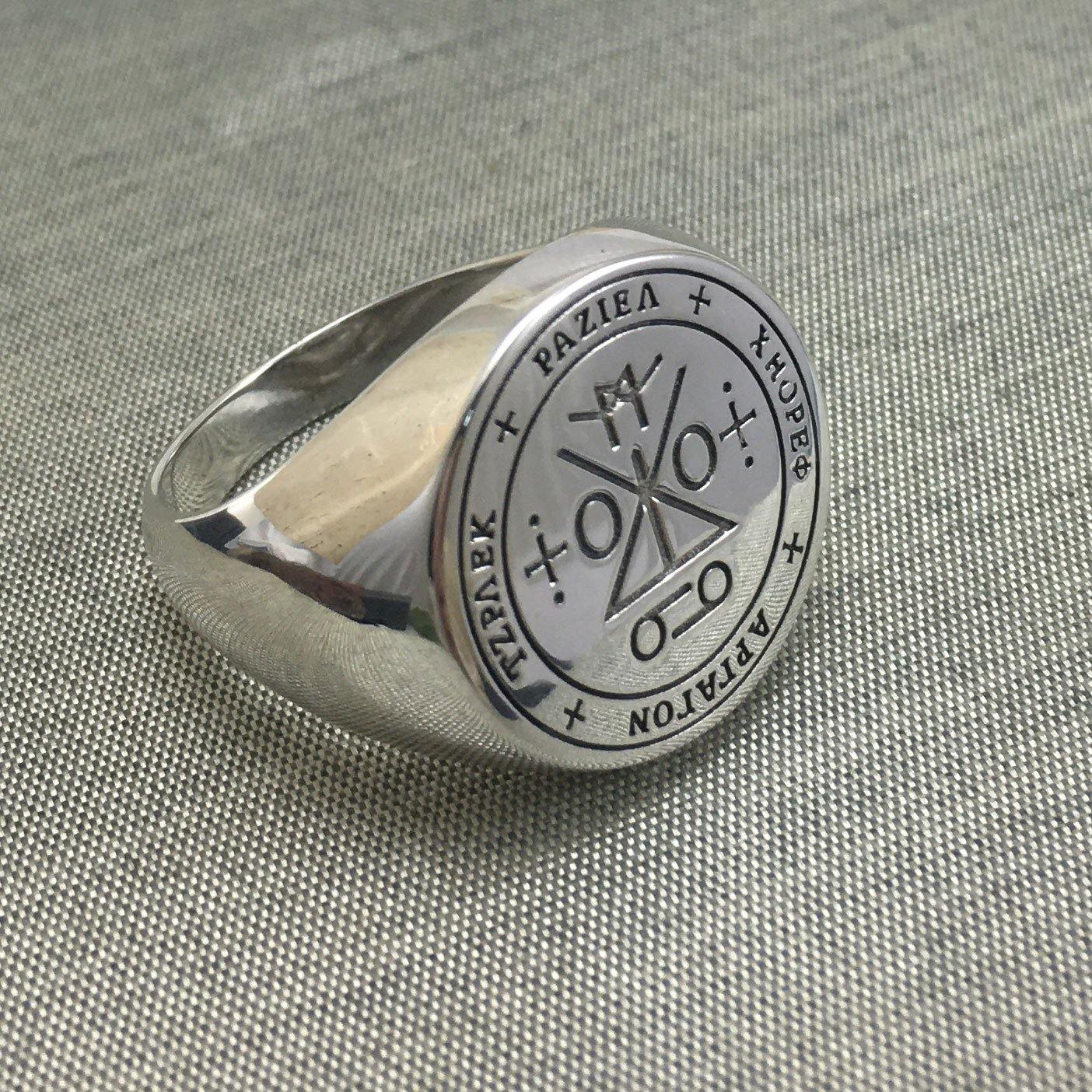Sigil of the Archangel Raziel Silver Ring TRI1762 - Jewelry