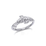A gift of solitude Silver Orca Whale Filigree Ring TRI1797 - Jewelry