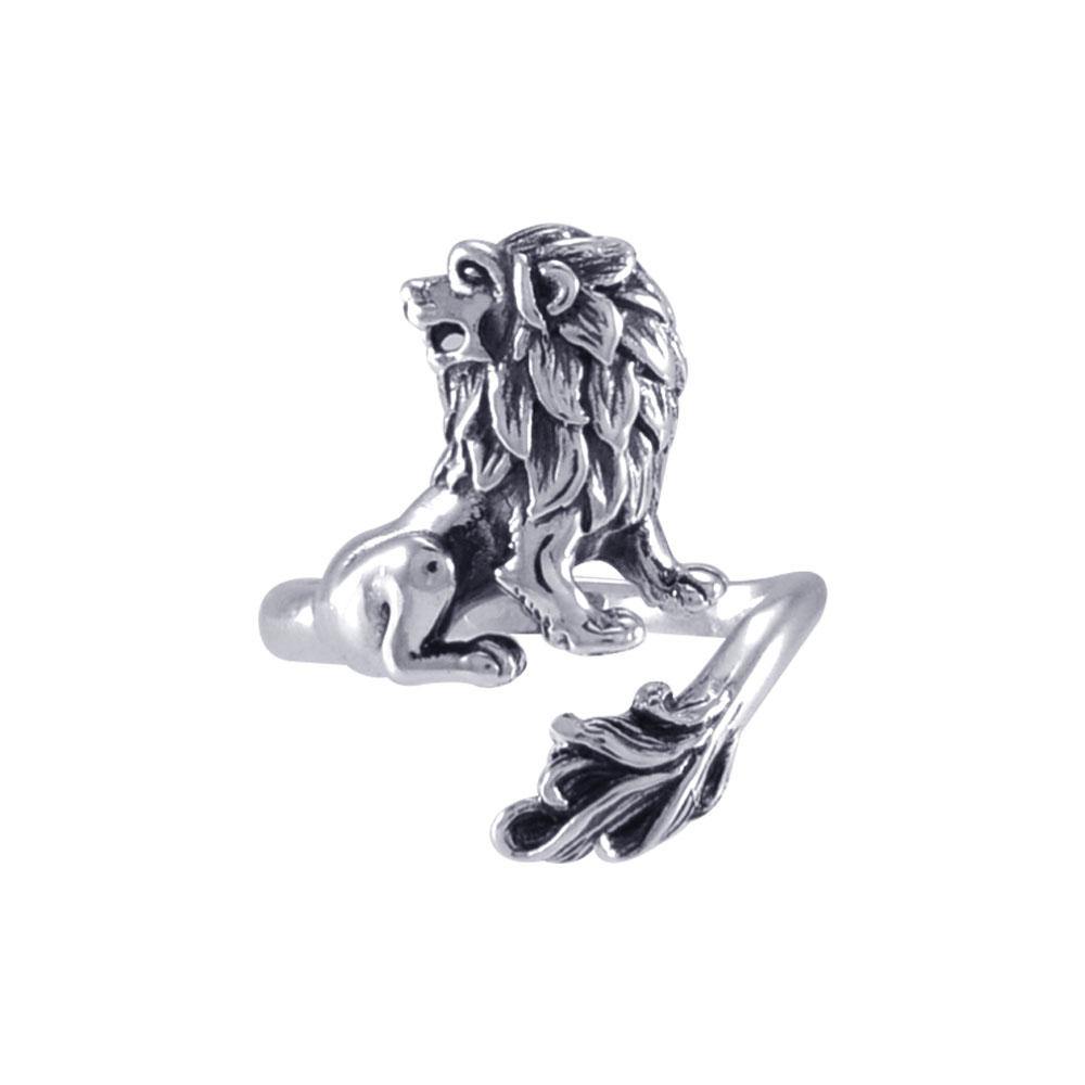 The Lion Silver Adjustable Wrap Ring TRI1826 - Jewelry