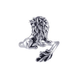 The Lion Silver Adjustable Wrap Ring TRI1826 - Jewelry