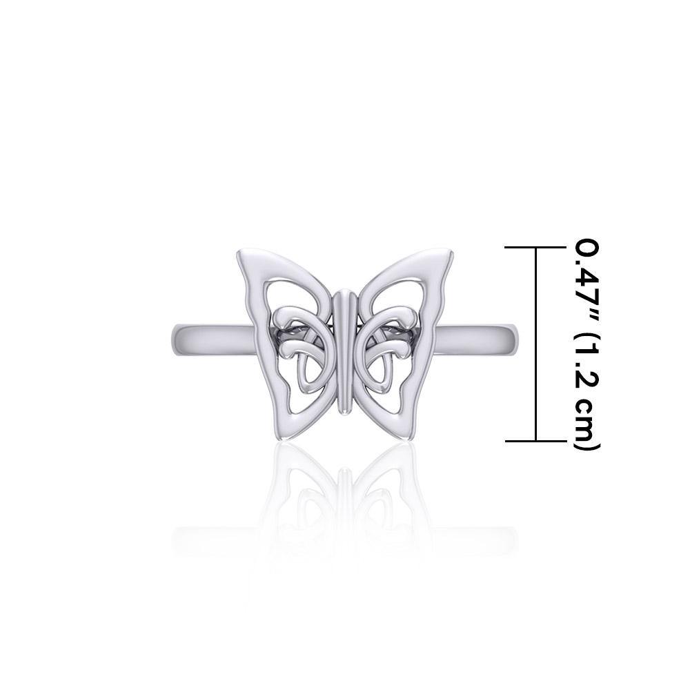 Small Butterfly Silver Ring TRI1866 - Jewelry
