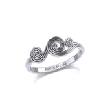 Spiral Wave Sterling Silver Ring TRI1872