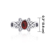 Silver Celtic Ring with Oval Gemstone TRI1908 - Jewelry