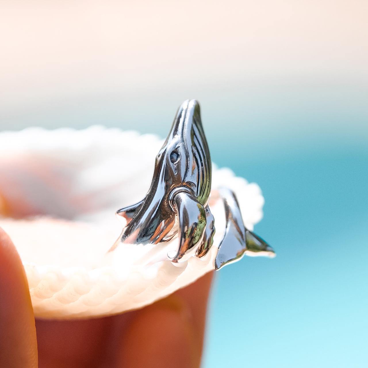 Blue Whale Sterling Silver Ring TRI1927 - Jewelry