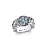 Celtic Trinity Knot Ring with Gemstones TRI1946 - Jewelry
