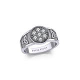 Celtic Trinity Knot Ring with Gemstones TRI1946 - Jewelry