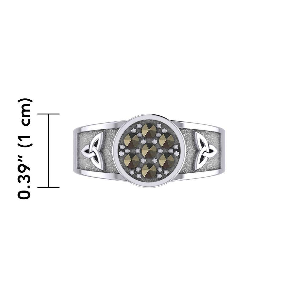 Celtic Trinity Knot Ring with Gemstones TRI1946 - Jewelry