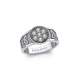 Celtic Trinity Knot Ring with Gemstones TRI1946 - Jewelry