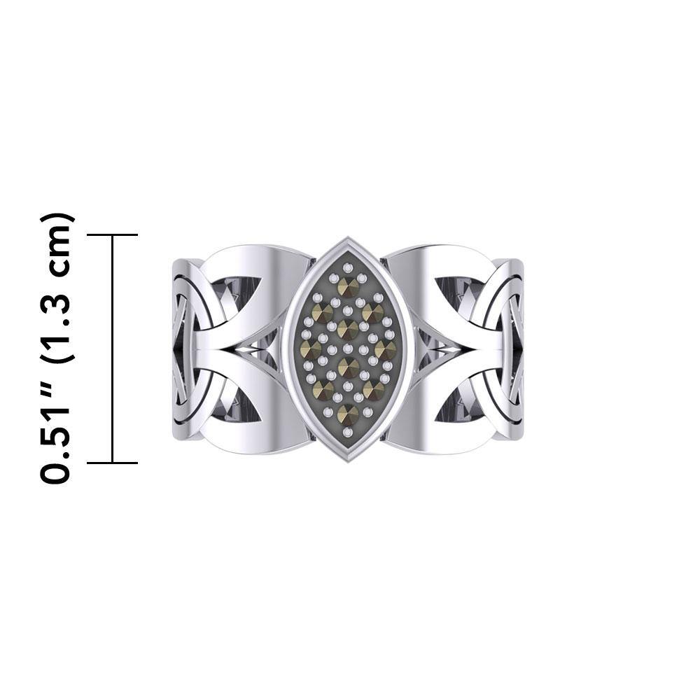 Borre Silver Ring with Gemstones TRI1948 - Jewelry