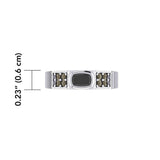 Modern Band Ring with Inlay Stone and Marcasite TRI1977 - Jewelry