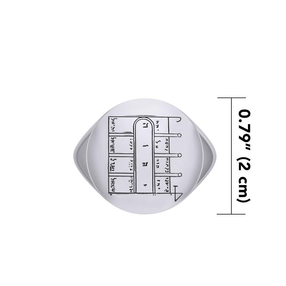 King Solomon Seals Silver Signet Men Ring TRI1989 - Jewelry