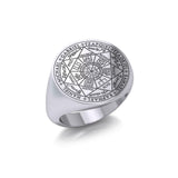 Seven Archangels Seals Sterling Silver Signet Men Ring TRI1990