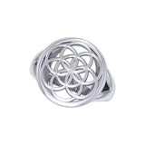 Flower Of Life Silver Ring TRI201 - Jewelry