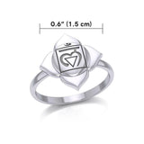 Muladhara Root Chakra Sterling Silver Ring TRI2039 - Jewelry