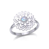 Sahasrara Crown Chakra Sterling Silver Ring with Gem TRI2089 - Jewelry