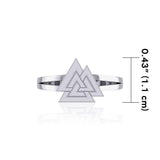 Sterling Silver Viking Valknut Ring Jewelry TRI2152 - Jewelry