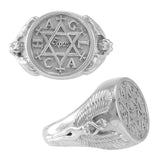 Angel Talisman Occult Large Sterling Silver Ring TRI2153 - Jewelry