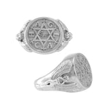 Angel Talisman Occult Large Sterling Silver Ring TRI2153