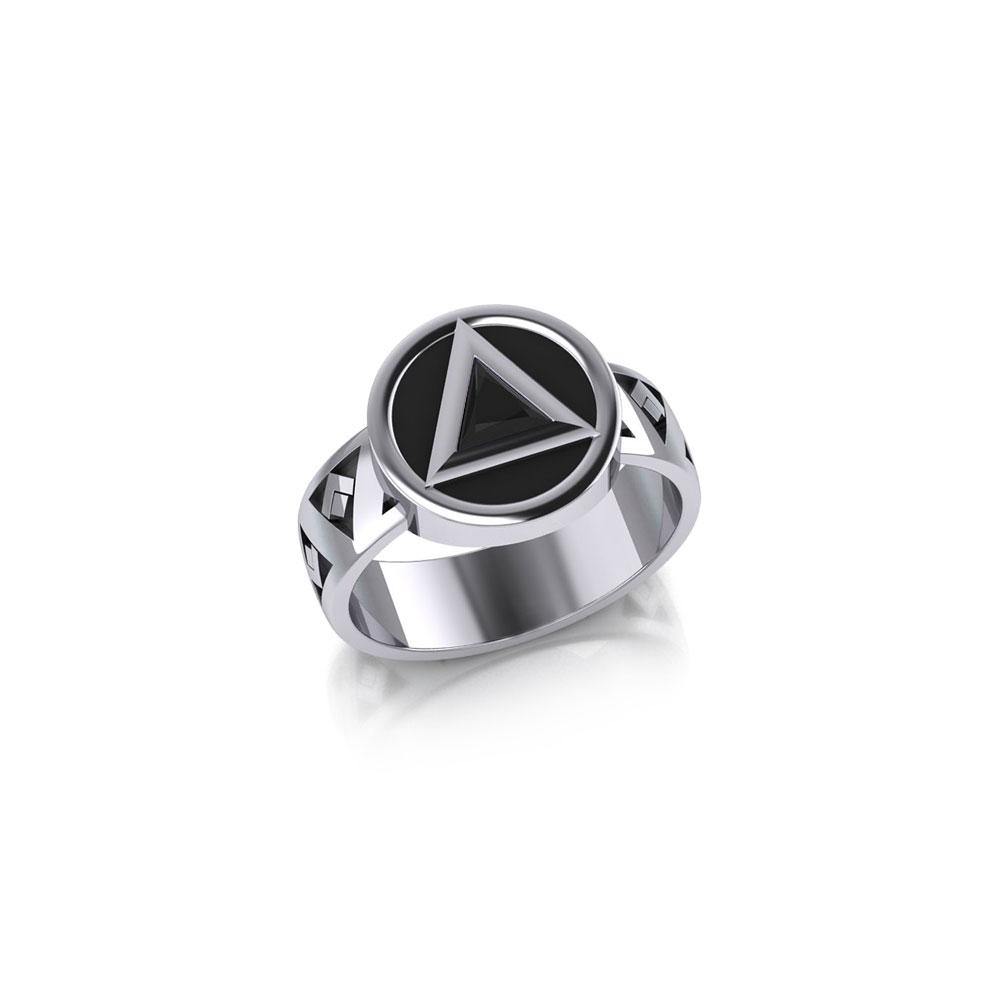 Recovery Band Ring with Gem and Enamel TRI2274 - Jewelry