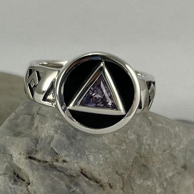 Recovery Band Ring with Gem and Enamel TRI2274 - Jewelry