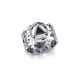 Recovery Viking Silver Ring with Gemstone TRI2275 - Jewelry