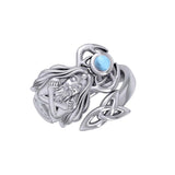 God Cernunnos Silver Ring with Gem TRI2295 - Jewelry