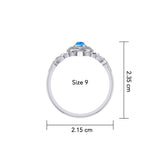 Vishuddha Throat Chakra with Celtic Designs Sterling Silver Ring TRI2339 - Jewelry