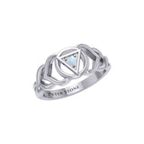 Ajna Third Eye Chakra with Celtic Designs Sterling Silver Ring TRI2341 - Jewelry