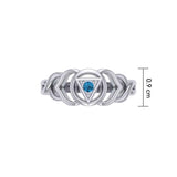 Ajna Third Eye Chakra with Celtic Designs Sterling Silver Ring TRI2341 - Jewelry