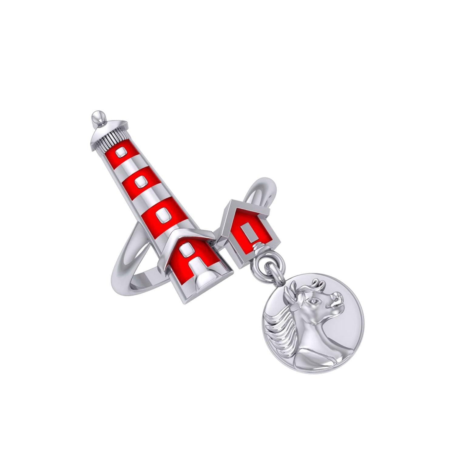 Lighthouse Sterling Silver with The Wild Horse TRI2346 - Jewelry