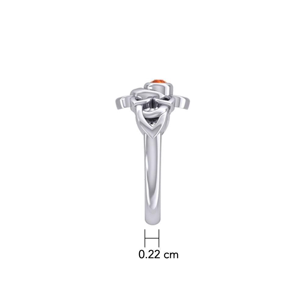 Svadhisthana Sacral Chakra with Celtic Designs Sterling Ring TRI2350 - Jewelry