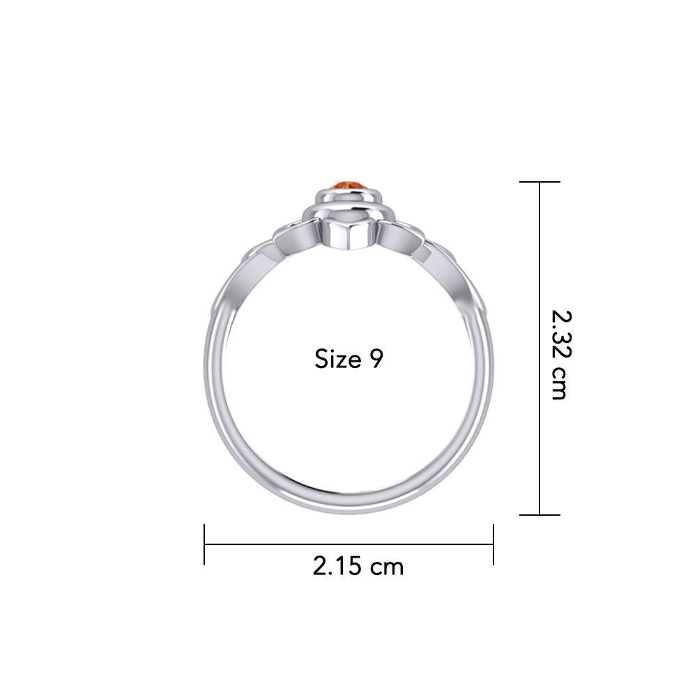 Svadhisthana Sacral Chakra with Celtic Designs Sterling Ring TRI2350 - Jewelry