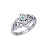 Svadhisthana Sacral Chakra with Celtic Designs Sterling Ring TRI2350 - Jewelry